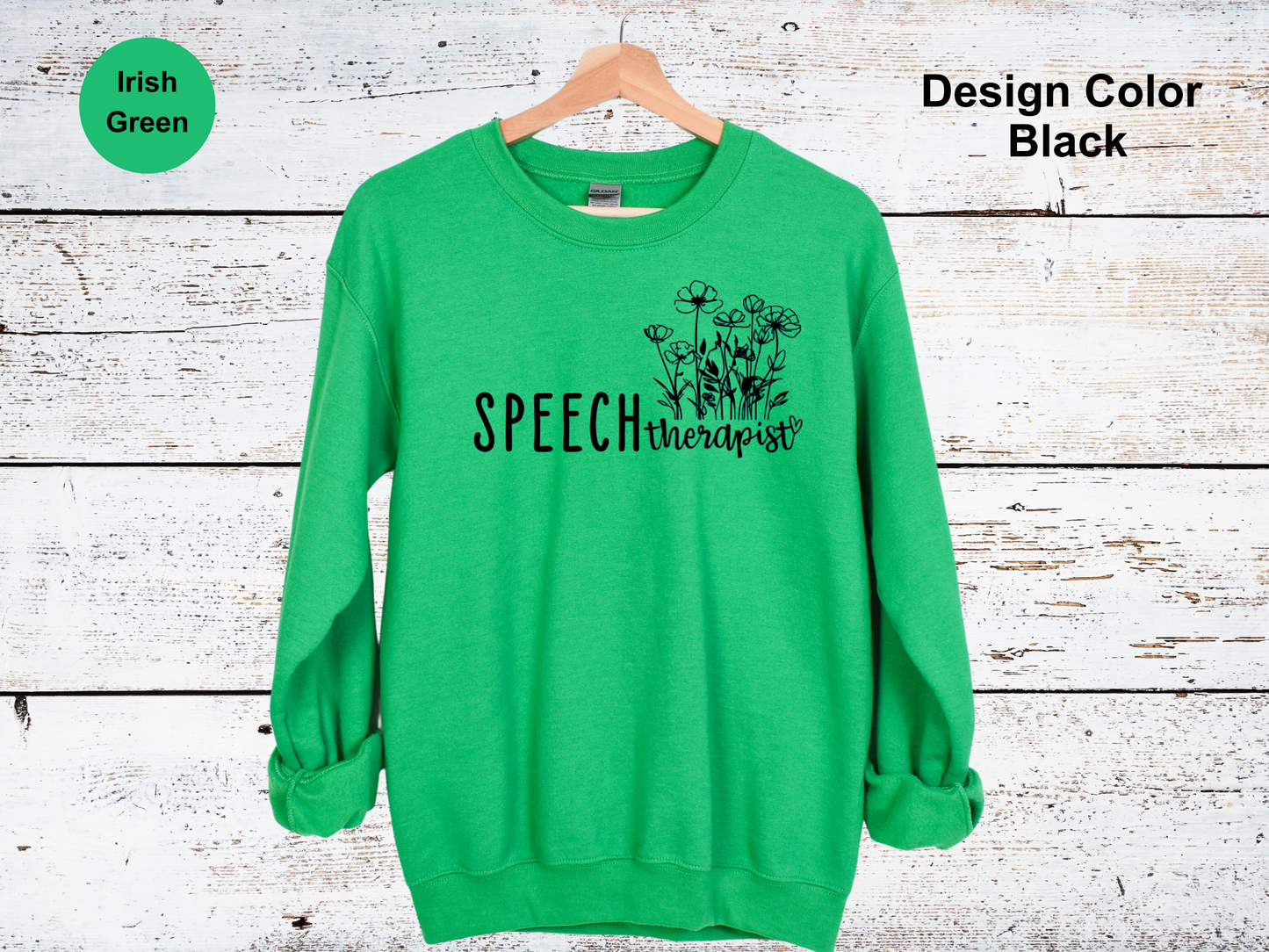 Flower Garden-Speech Therapy Sweatshirt