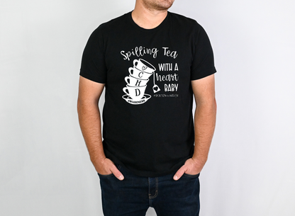 Spillin’ the Tea – CHD Nurse Tee for Cardiac Teams
