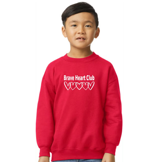 Brave Heart Club CHD Awareness Sweatshirt | Heart Warrior-Kids