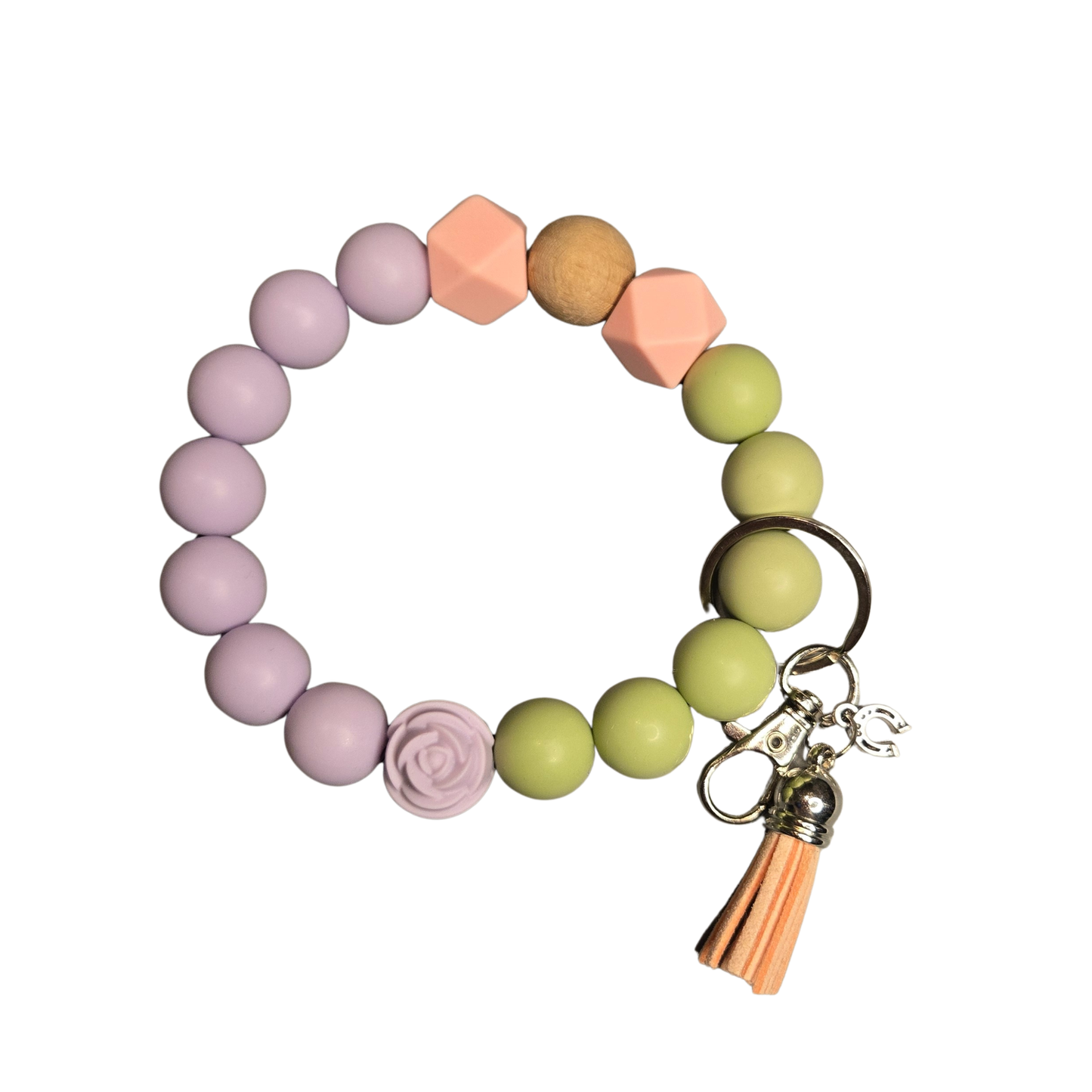 Silicone Elastic Wristlet Keychain|Summer Bloom