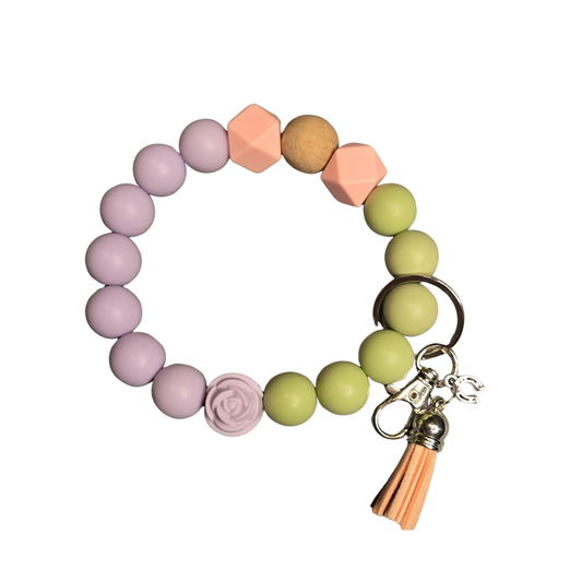 Silicone Elastic Wristlet Keychain|Summer Bloom