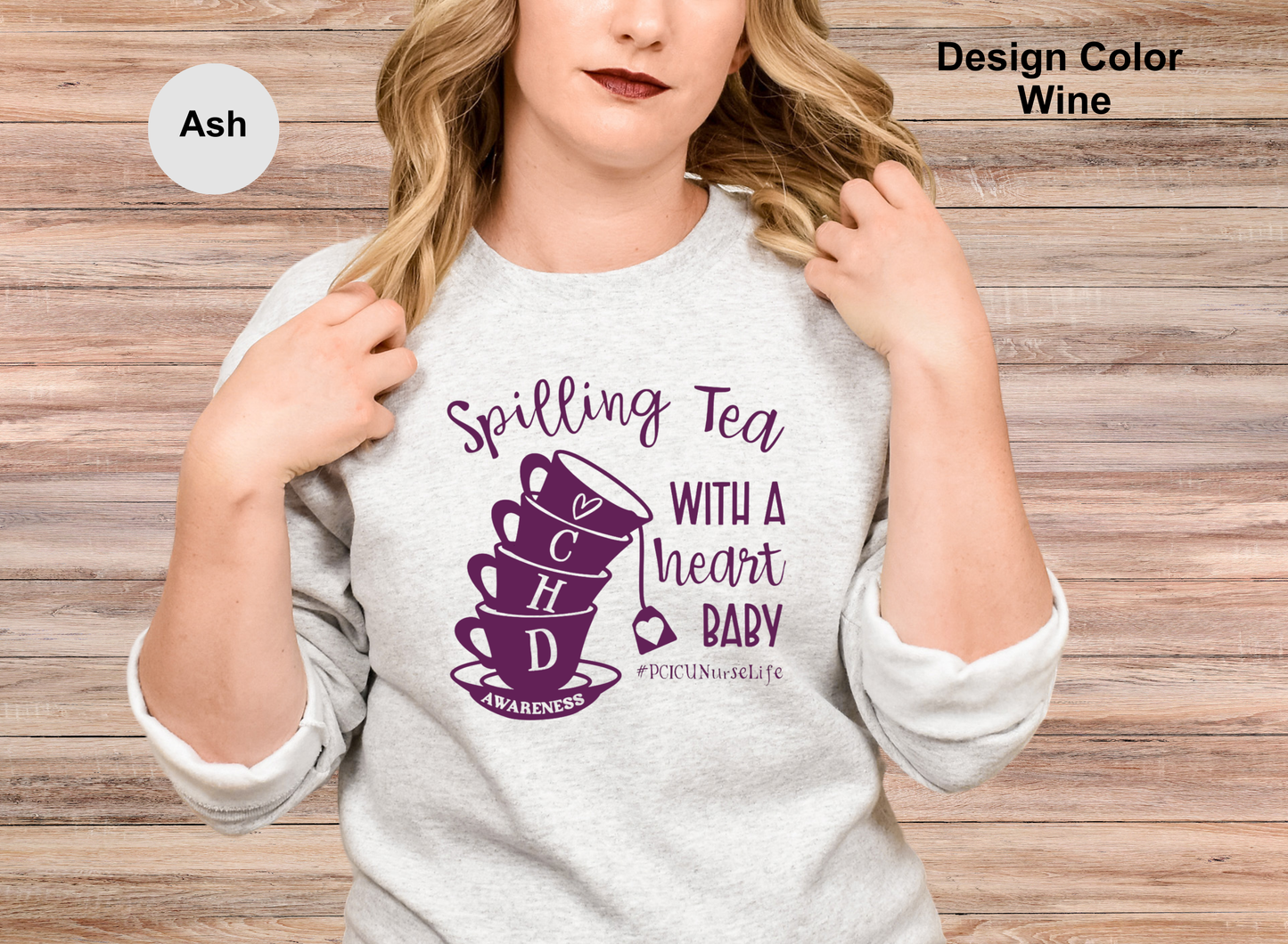 Spillin' Tea-CHD Awareness Sweatshirt