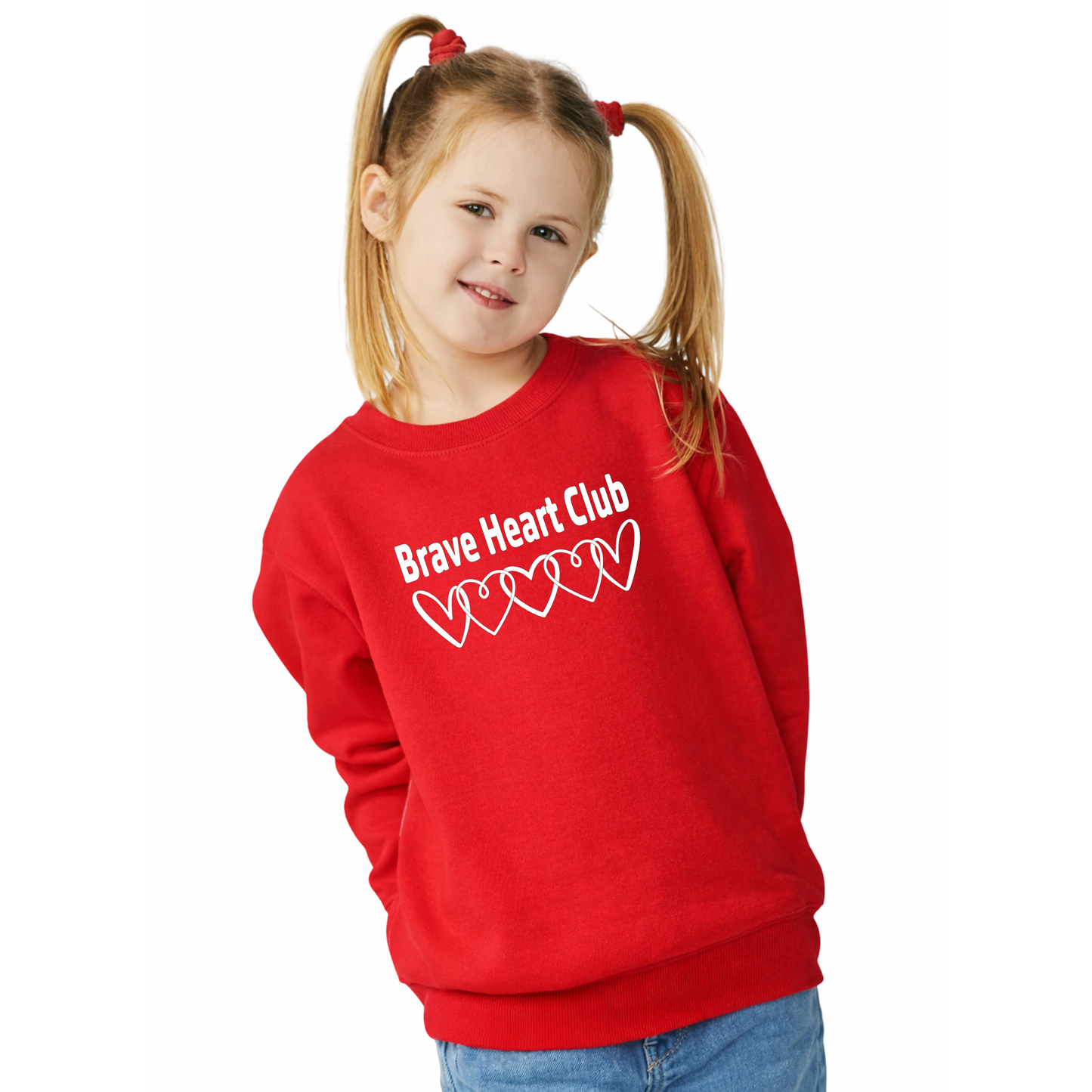 Brave Heart Club CHD Awareness Sweatshirt | Heart Warrior-Kids