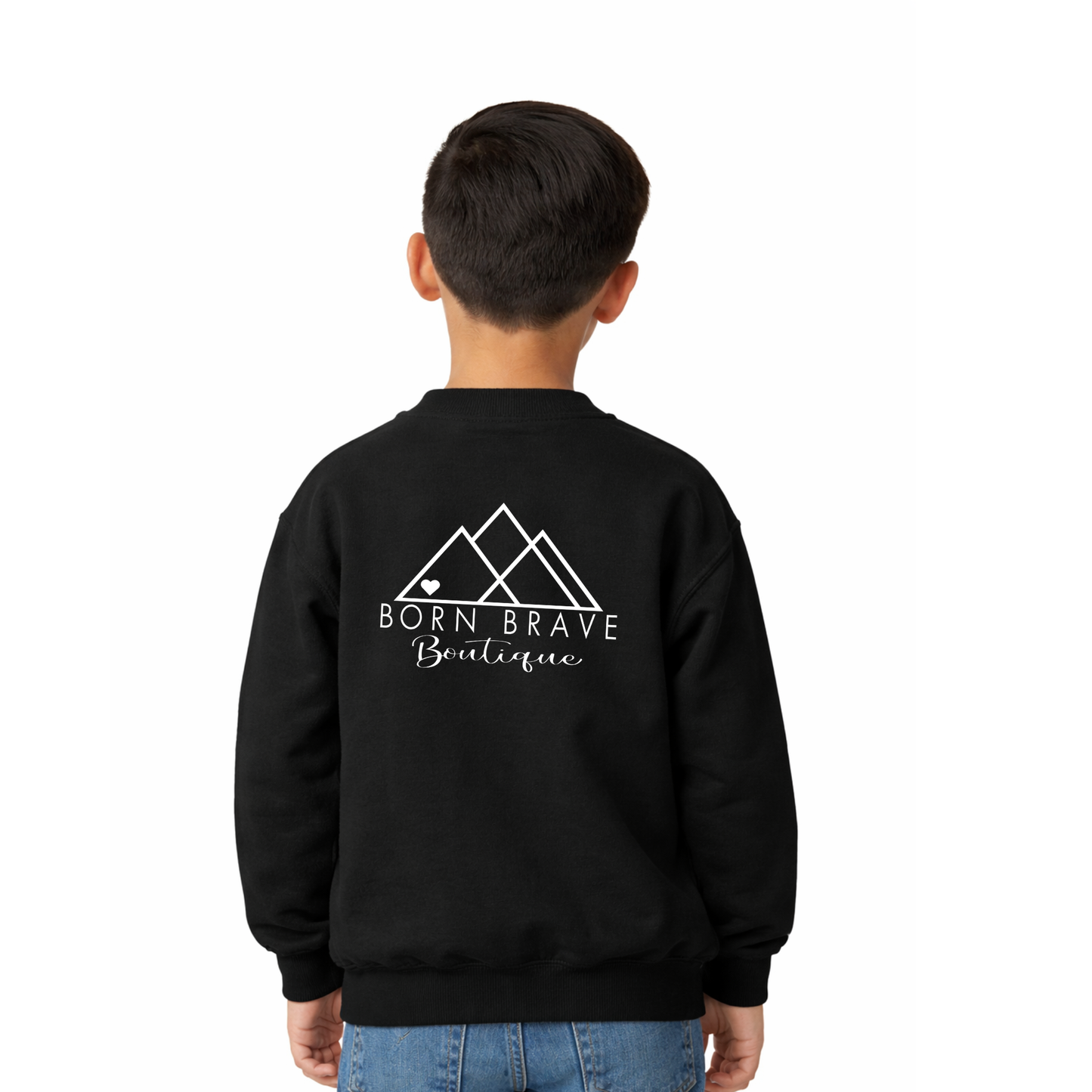Brave Heart Club CHD Awareness Sweatshirt | Heart Warrior-Kids