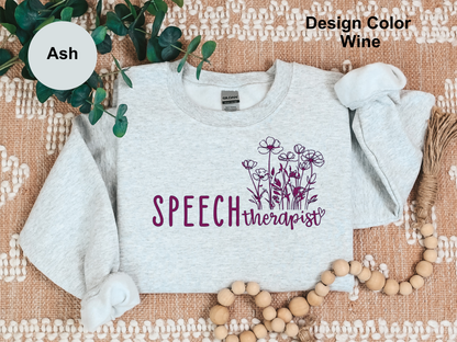 Flower Garden-Speech Therapy Sweatshirt