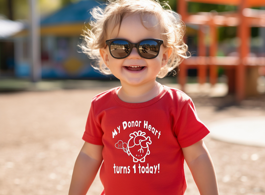 My Donor Heart Turns 1-Toddler Size