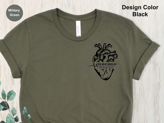 The Beat Goes On-CHD Awareness T-Shirt-Left Chest Placement