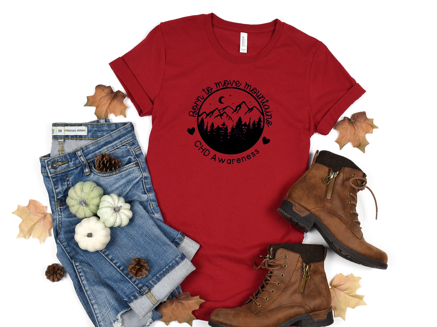 Born to Move Mountains – Bella Canvas CHD Awareness Tee