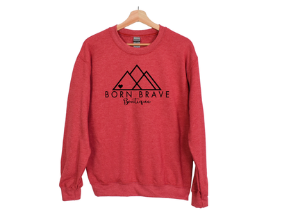 CHD Awareness Sweatshirt – Cozy Gildan Crewneck | Born Brave Logo with Customizable Birthstone Heart