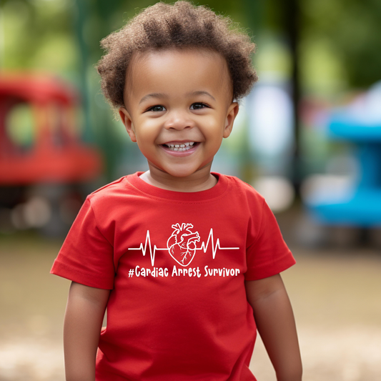 Cardiac Arrest Survivor CHD Awareness | Heart Warrior-Kids Tee