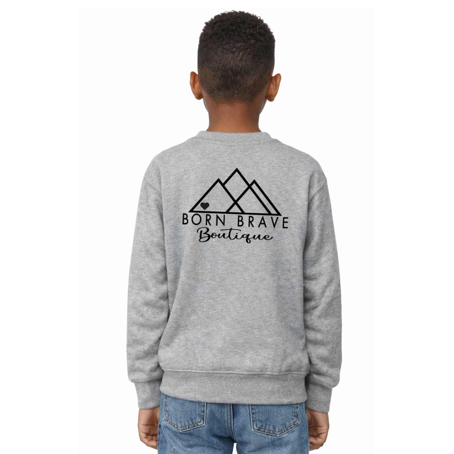 Brave Heart Club CHD Awareness Sweatshirt | Heart Warrior-Kids