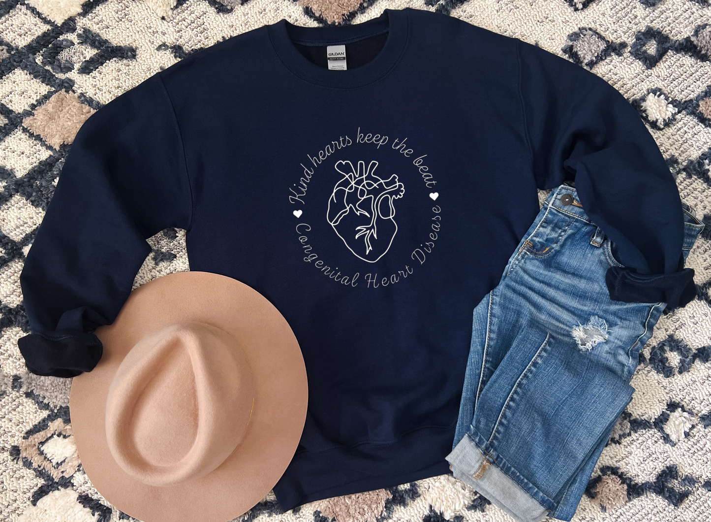 Kind Hearts– CHD Awareness Sweatshirt For Heart Families & Supporters