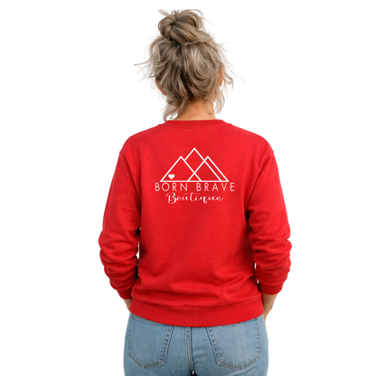Heart Warrior Grandma Sweatshirt – Personalized Gildan Crewneck | CHD Awareness