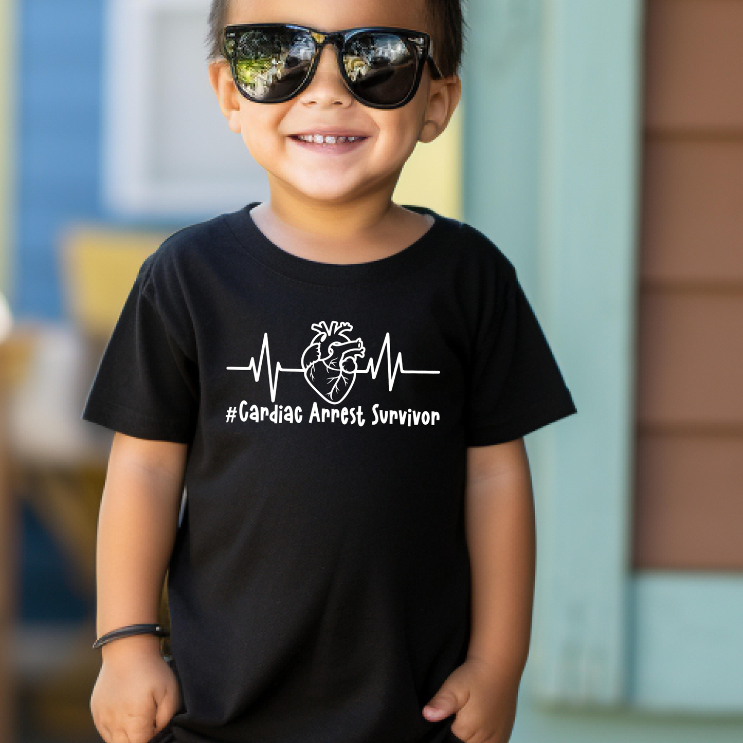 Cardiac Arrest Survivor CHD Awareness | Heart Warrior-Kids Tee