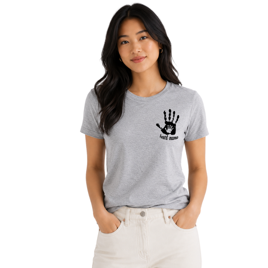 Handprint Heart Mama Tee | CHD Awareness Apparel