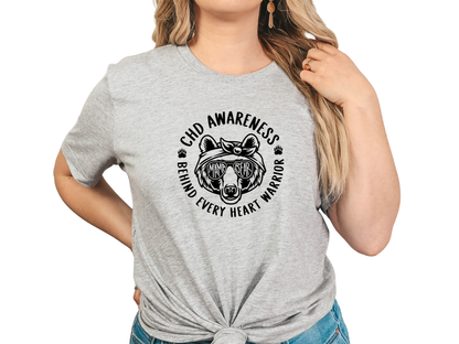 CHD Awareness Heart Mama Bear Tee – Bella Canvas T-Shirt for Heart Moms | Fierce Love + Connection for Every CHD Journey