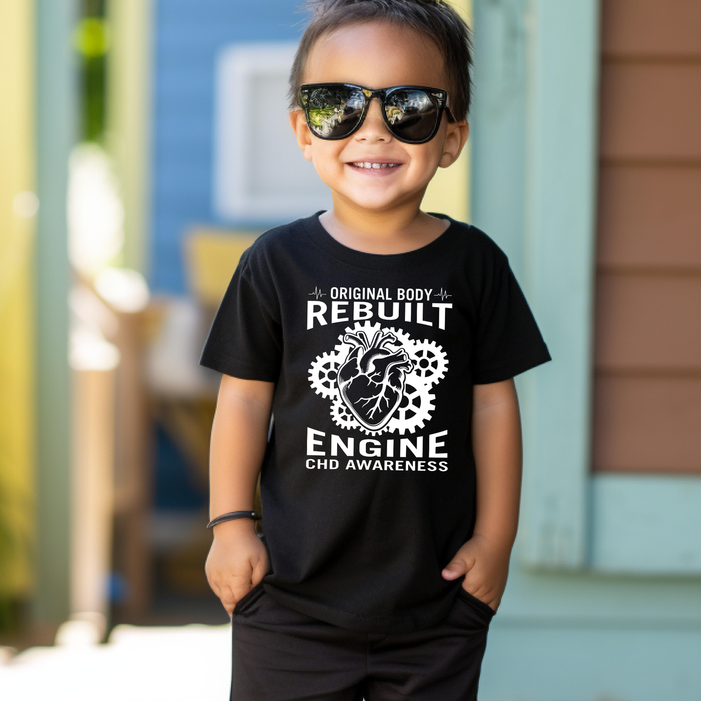 Rebuilt Engine CHD Awareness | Heart Warrior Tee