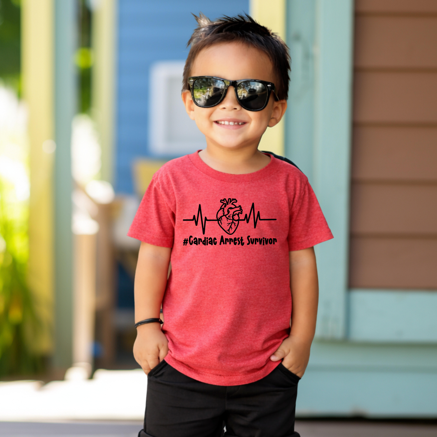 Cardiac Arrest Survivor CHD Awareness | Heart Warrior-Kids Tee