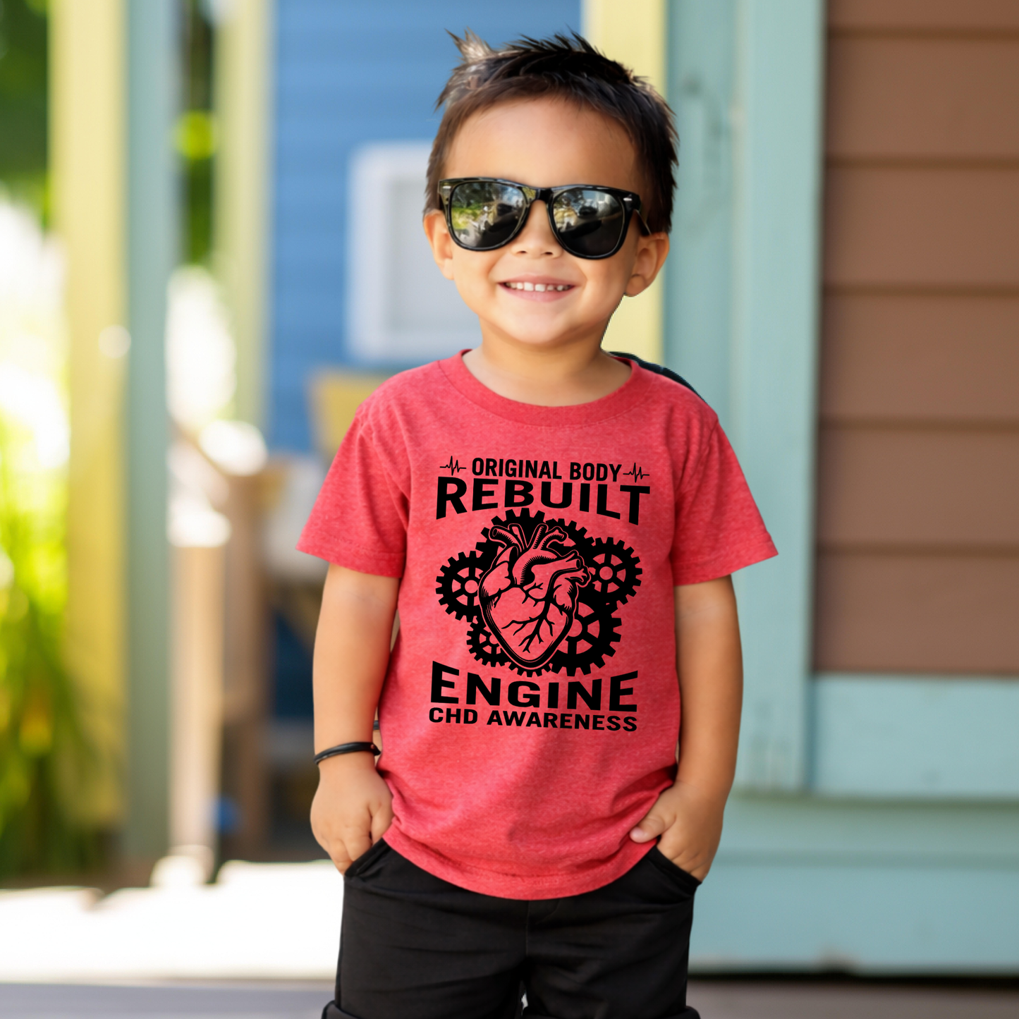 Rebuilt Engine CHD Awareness | Heart Warrior Tee