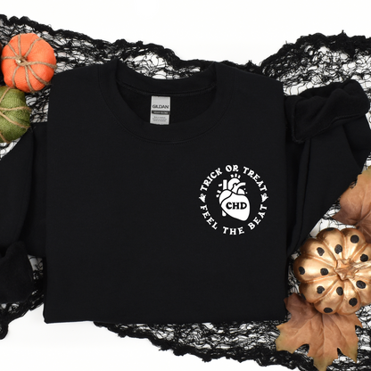 Halloween Feel The Beat Sweatshirt, Left Chest