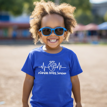 Cardiac Arrest Survivor CHD Awareness | Heart Warrior-Kids Tee