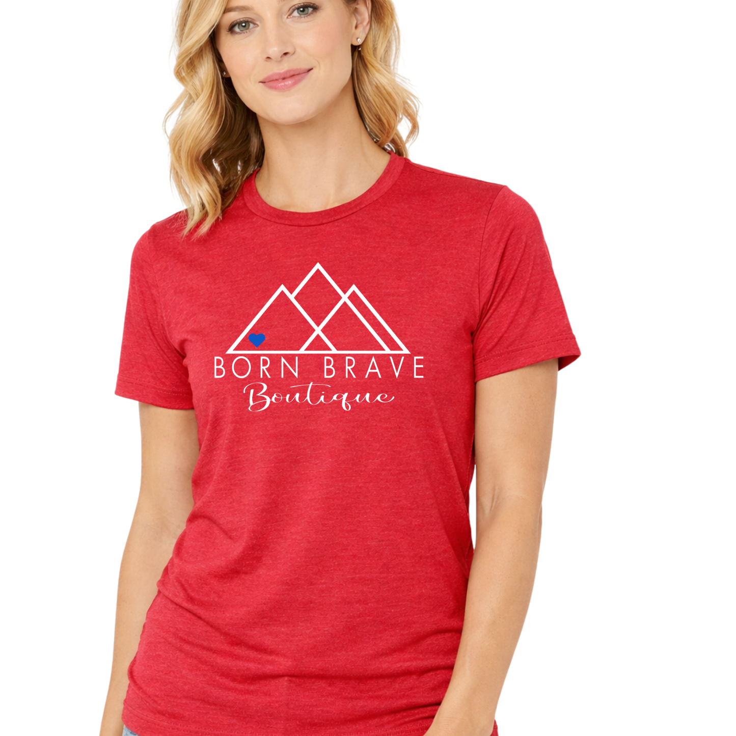 Custom Birthstone Heart T-Shirt | Choose Your Heart Color to Tell Your Story