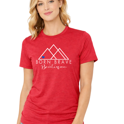 Custom Birthstone Heart T-Shirt | Choose Your Heart Color to Tell Your Story