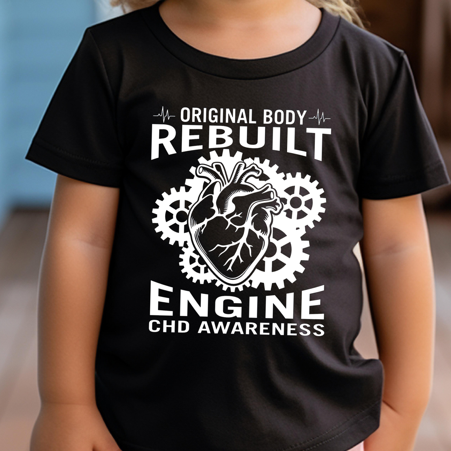 Rebuilt Engine CHD Awareness | Heart Warrior Tee