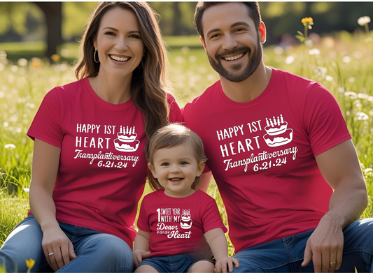 1 Sweet Year – CHD Transplant Awareness Tee for Heart Warriors