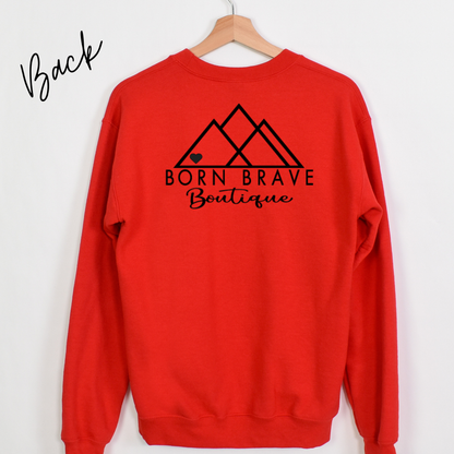 I Wear Red For CHD Awareness Sweatshirt – Gildan Crewneck for Grandpa