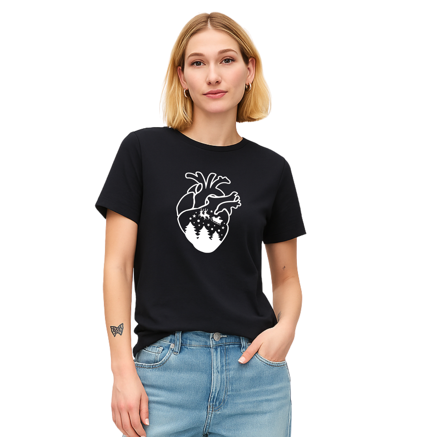 Christmas CHD Awareness Tee | Santa's Sleigh