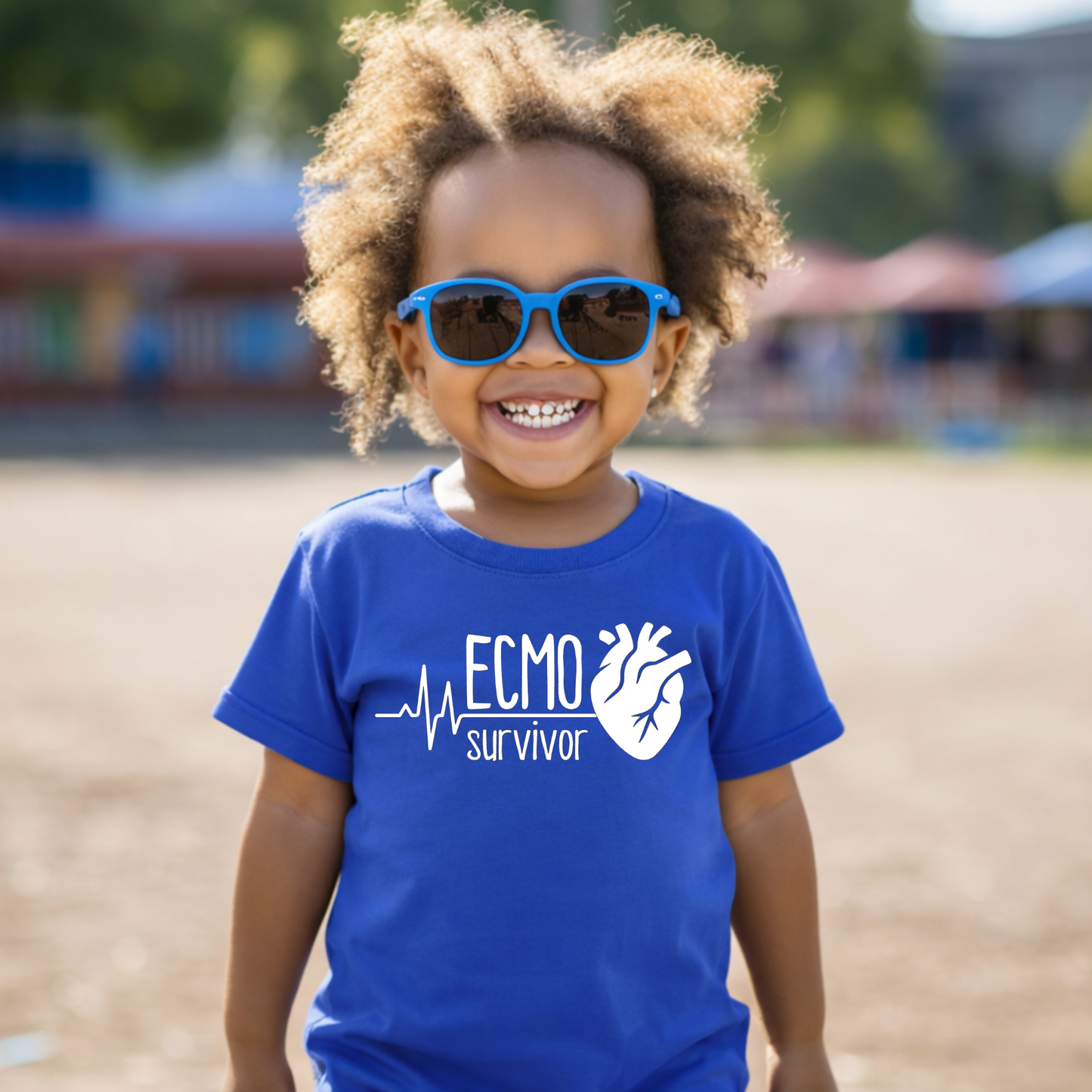 ECMO Survivor CHD Awareness | Heart Warrior-Kids Tee
