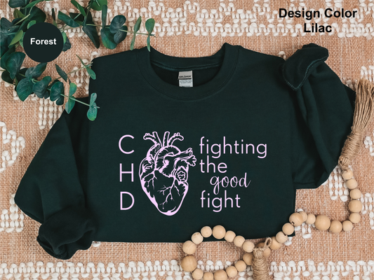 Fighting The Good Fight-CHD Awareness Sweatshirt