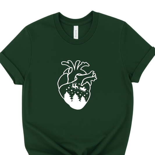 Christmas CHD Awareness Tee | Santa's Sleigh