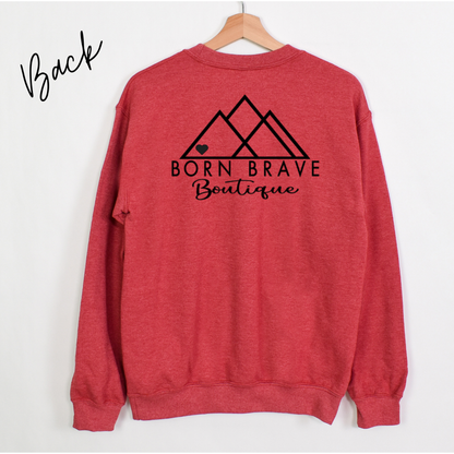 I Wear Red For CHD Awareness Sweatshirt – Gildan Crewneck for Grandpa