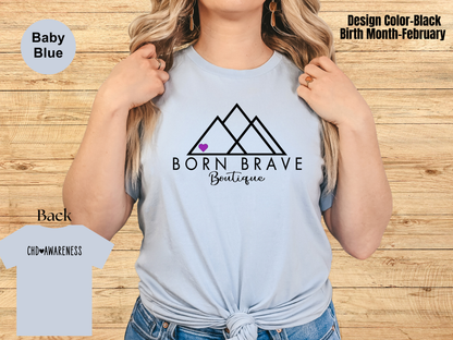 Born Brave Boutique Logo Tee – Personalized Heart Color