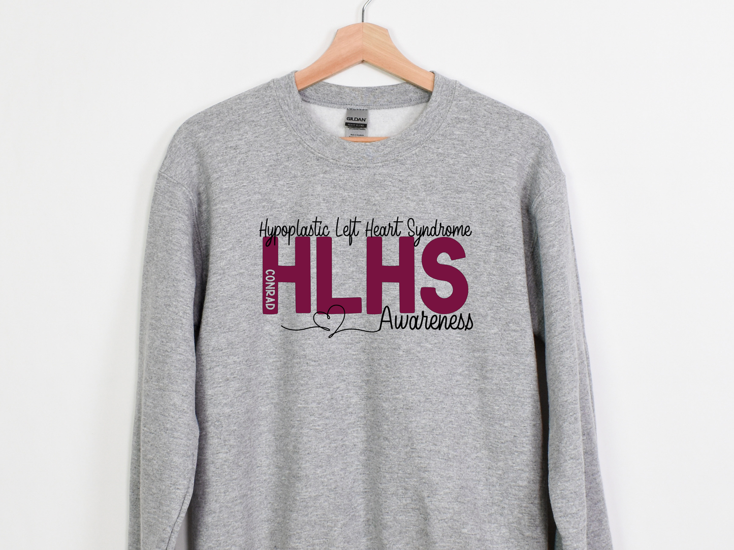 Hypoplastic Left Heart Syndrome – CHD HLHS Awareness Sweatshirt for Heart Families