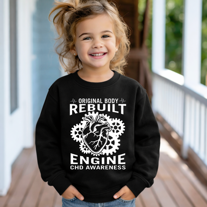 Rebuilt Engine CHD Awareness Sweatshirt | Heart Warrior-Kids