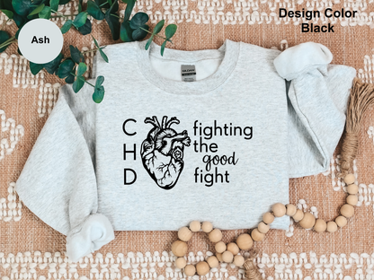 Fighting The Good Fight-CHD Awareness Sweatshirt