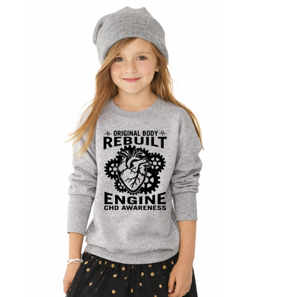 Rebuilt Engine CHD Awareness Sweatshirt | Heart Warrior-Kids