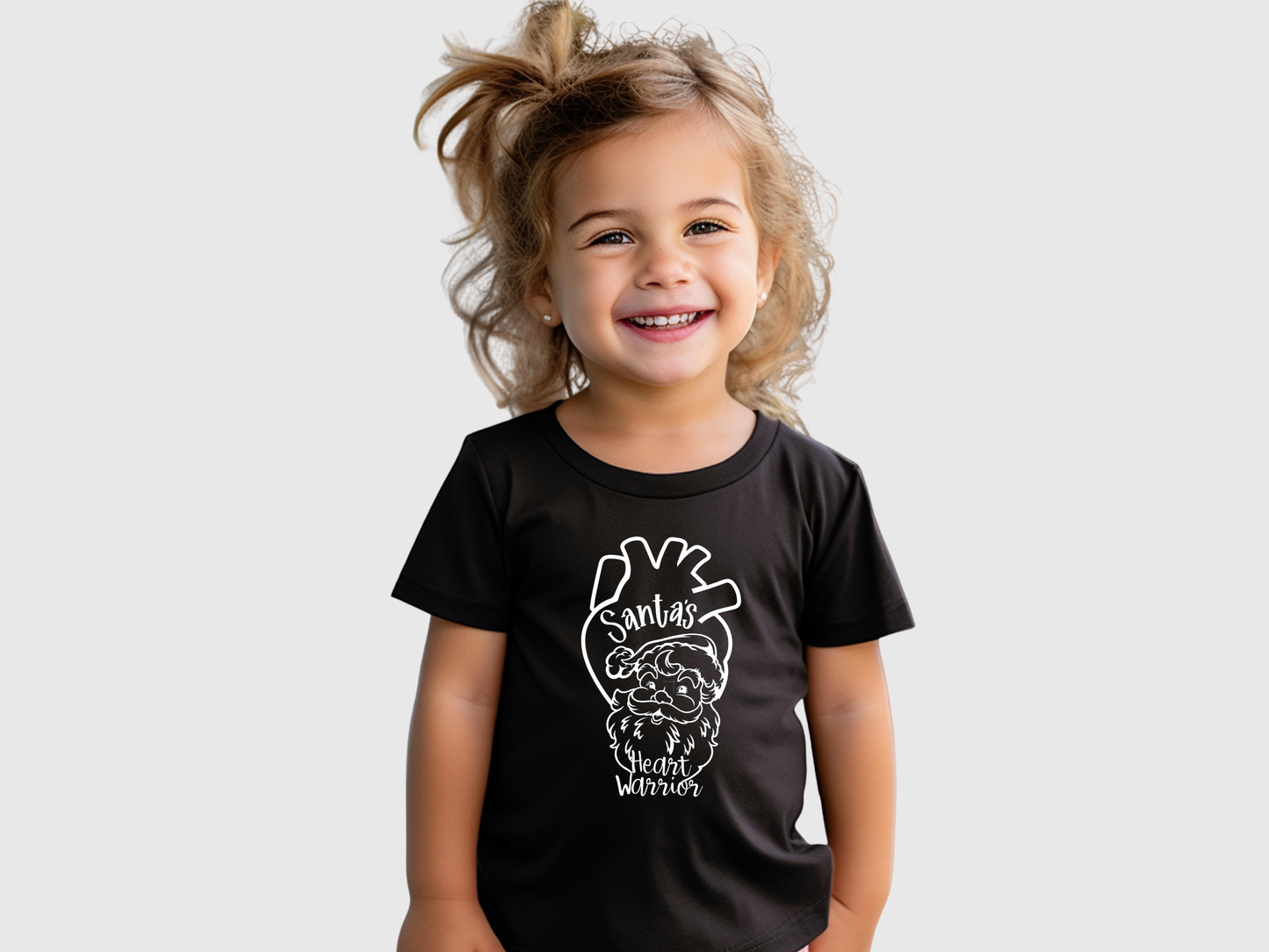 Christmas CHD Awareness Toddler Shirt for Santa's Heart Warrior