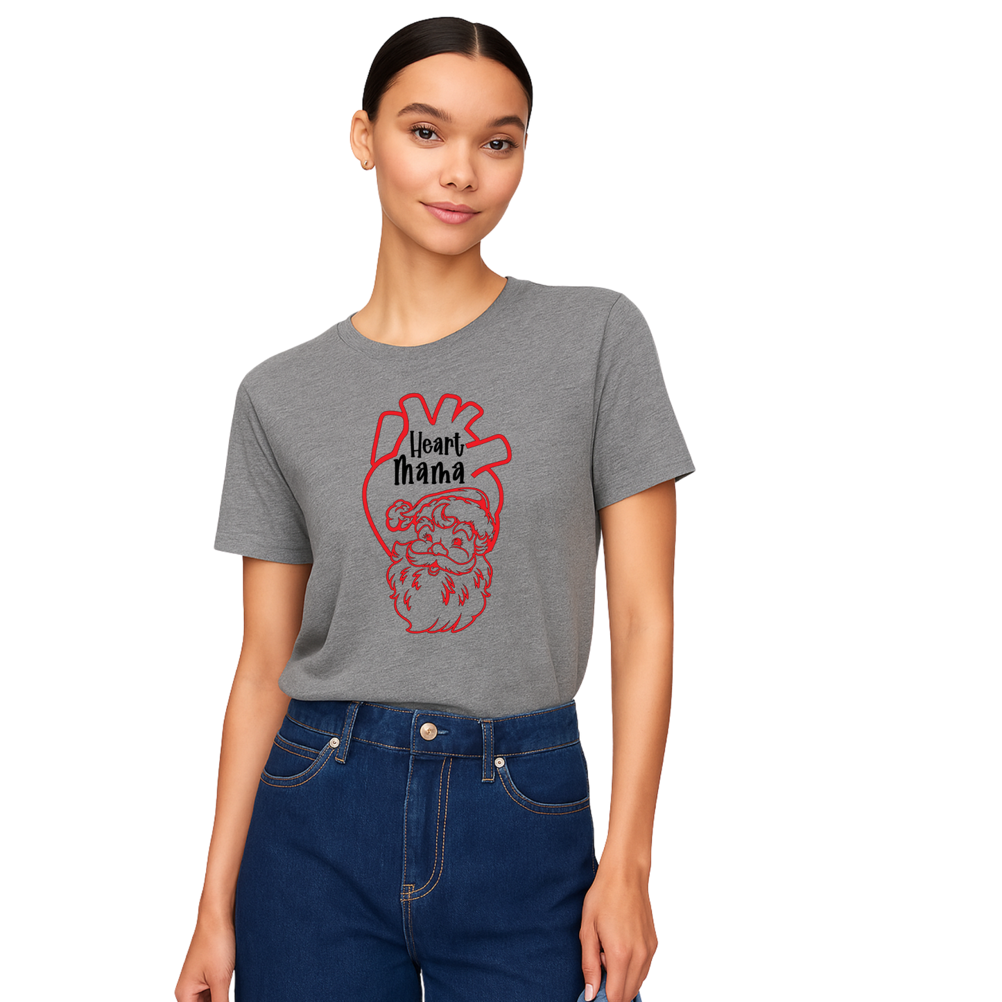 Christmas CHD Awareness Tee | Heart Mama | Santa