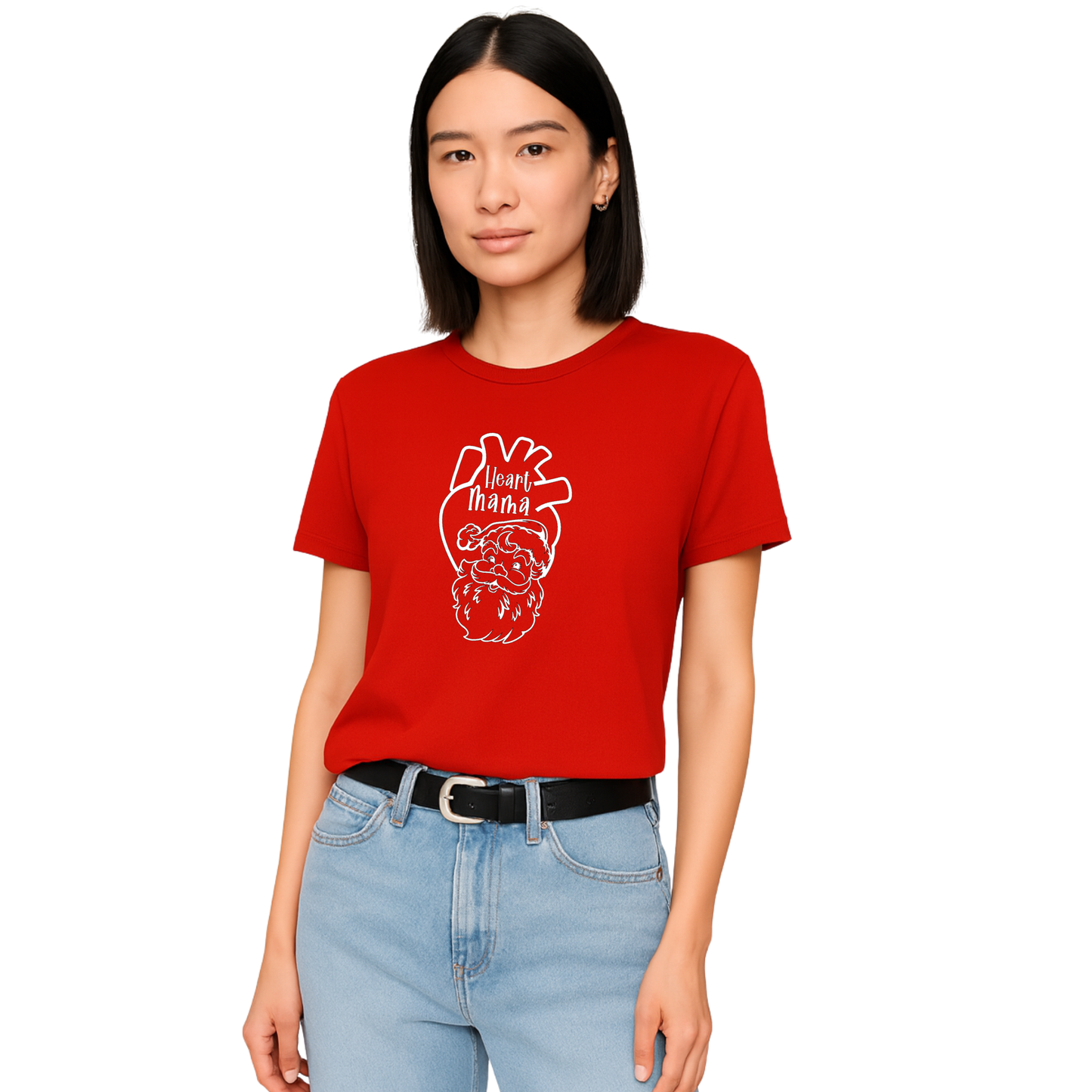 Christmas CHD Awareness Tee | Heart Mama | Santa