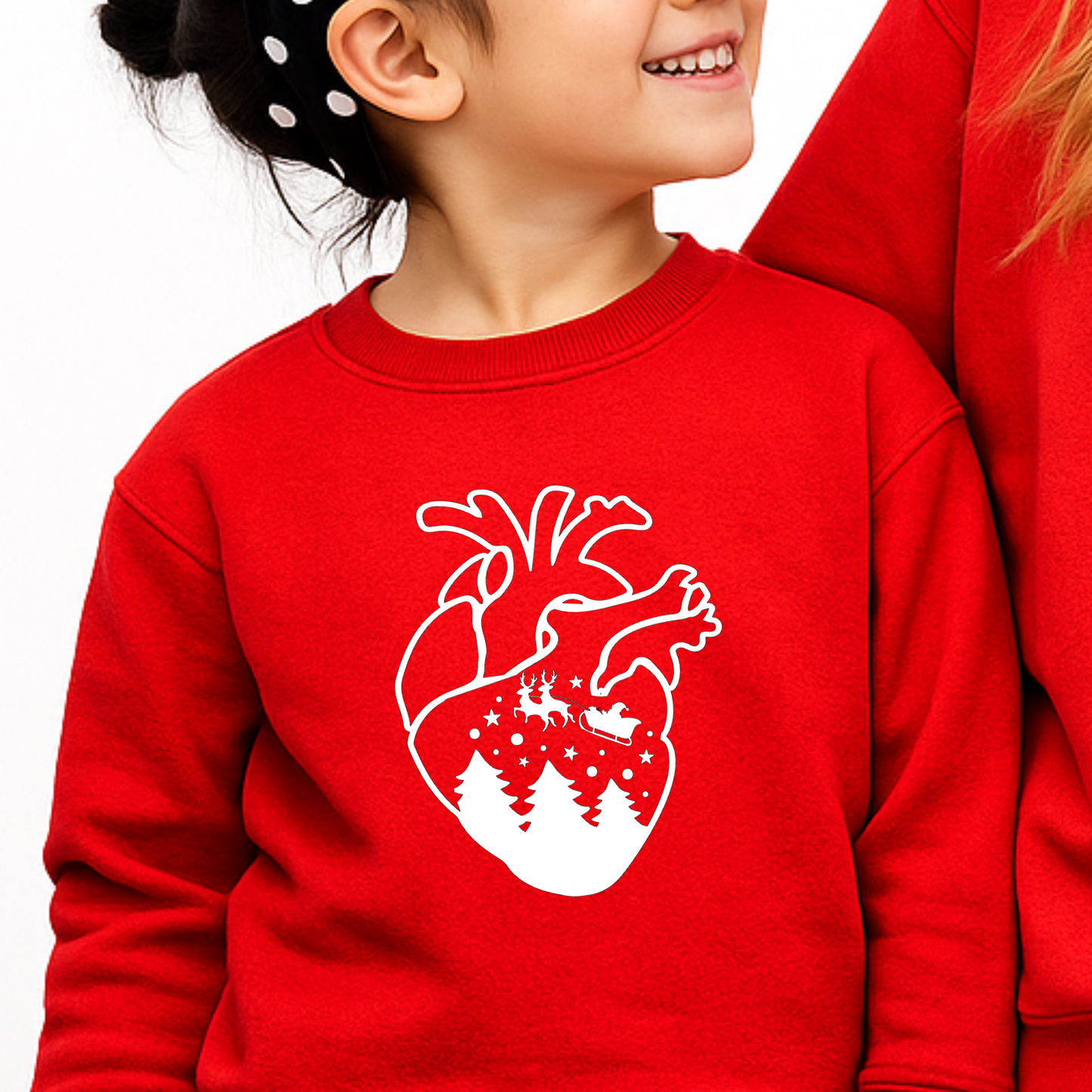 Mommy & Me Toddler Set | Sweatshirts Made for Matching Holiday Memories | Santa Sleigh