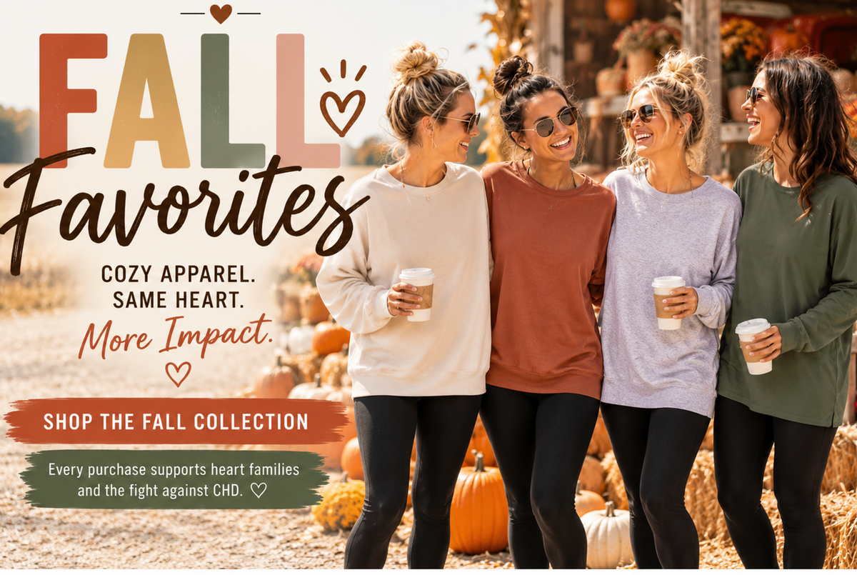 Four women standing outdoors in an autumn setting, each wearing a different long-sleeve knit top in cream, rust, lavender, and olive green. Large promotional text on the left reads 'BORN BRAVE FALL Favorites' with 'Cozy Apparel.
