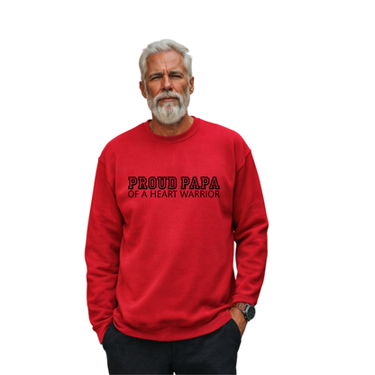 Heart Warrior Grandpa Sweatshirt – Personalized Gildan Crewneck | CHD Awareness